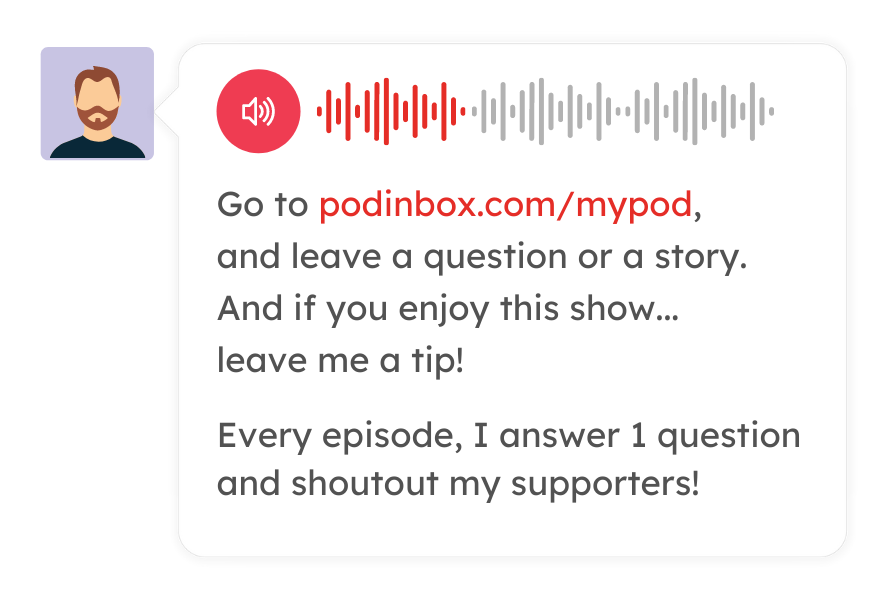 Tell Fans in your Episodes About Your PodInbox